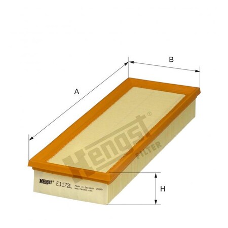 Hengst Air Filter, E1172L E1172L